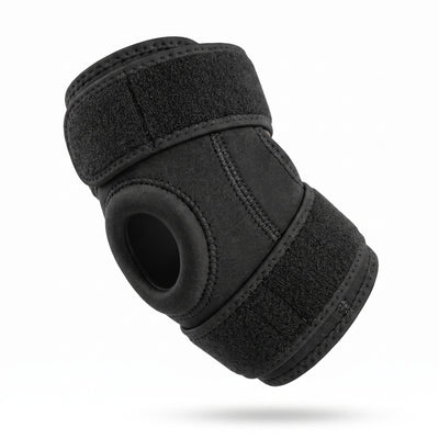 Svart justerbart kompressionsstöd för armbågen, produktbild