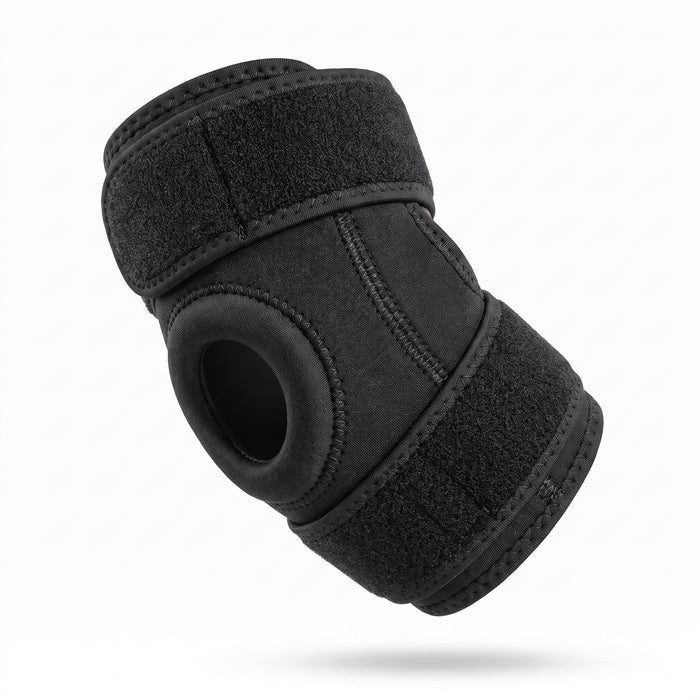 Svart justerbart kompressionsstöd för armbågen, produktbild