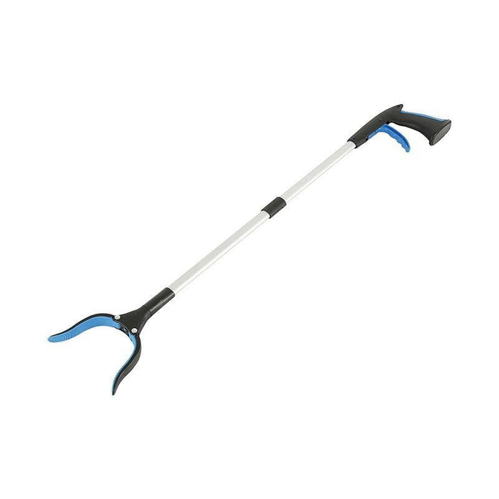 Blå sammenleggbar griper med ergonomisk håndtak
