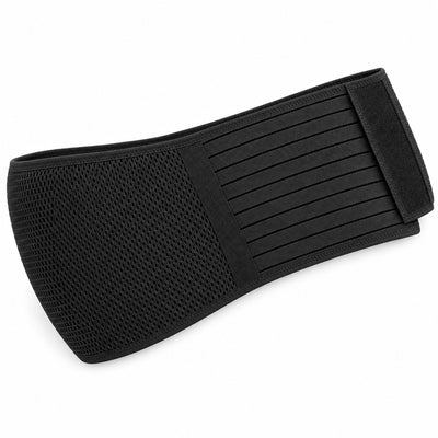 Svart gravidbälte med nätpanel och elastisk bakdel