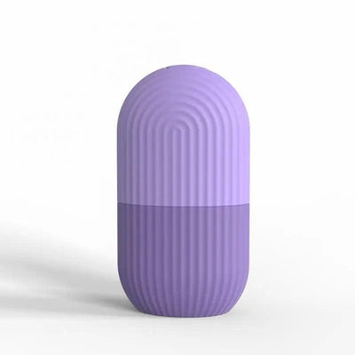 Violetti uritettu silikoninen jäärulla suljettuna
