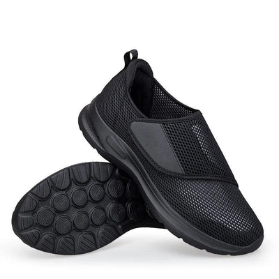 Kokomusta verkkokankainen slip on -kenkä pehmustetulla pohjalla