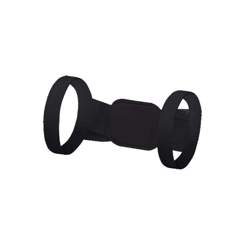 Sort diskret holdningsbandage flat lay
