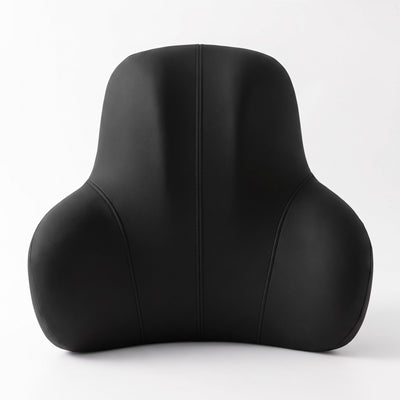 Sort ergonomisk lænderygpude set forfra